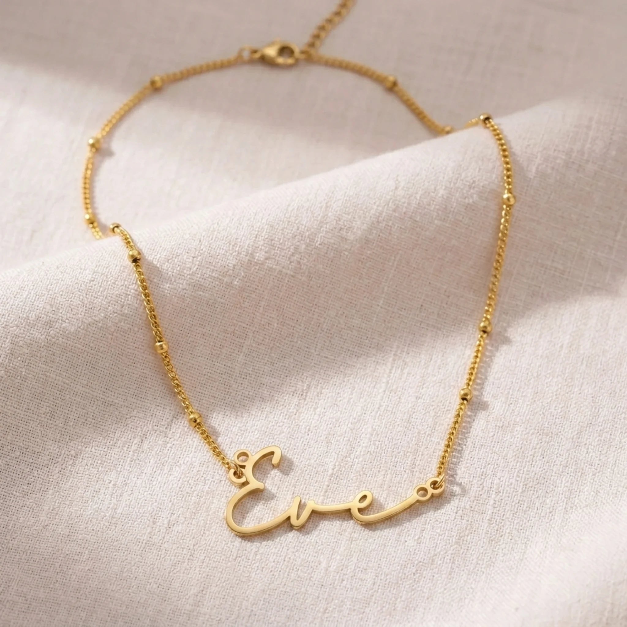 Eve Name Necklace | 18ct Gold, Silver & Vermeil | Ready to Ship