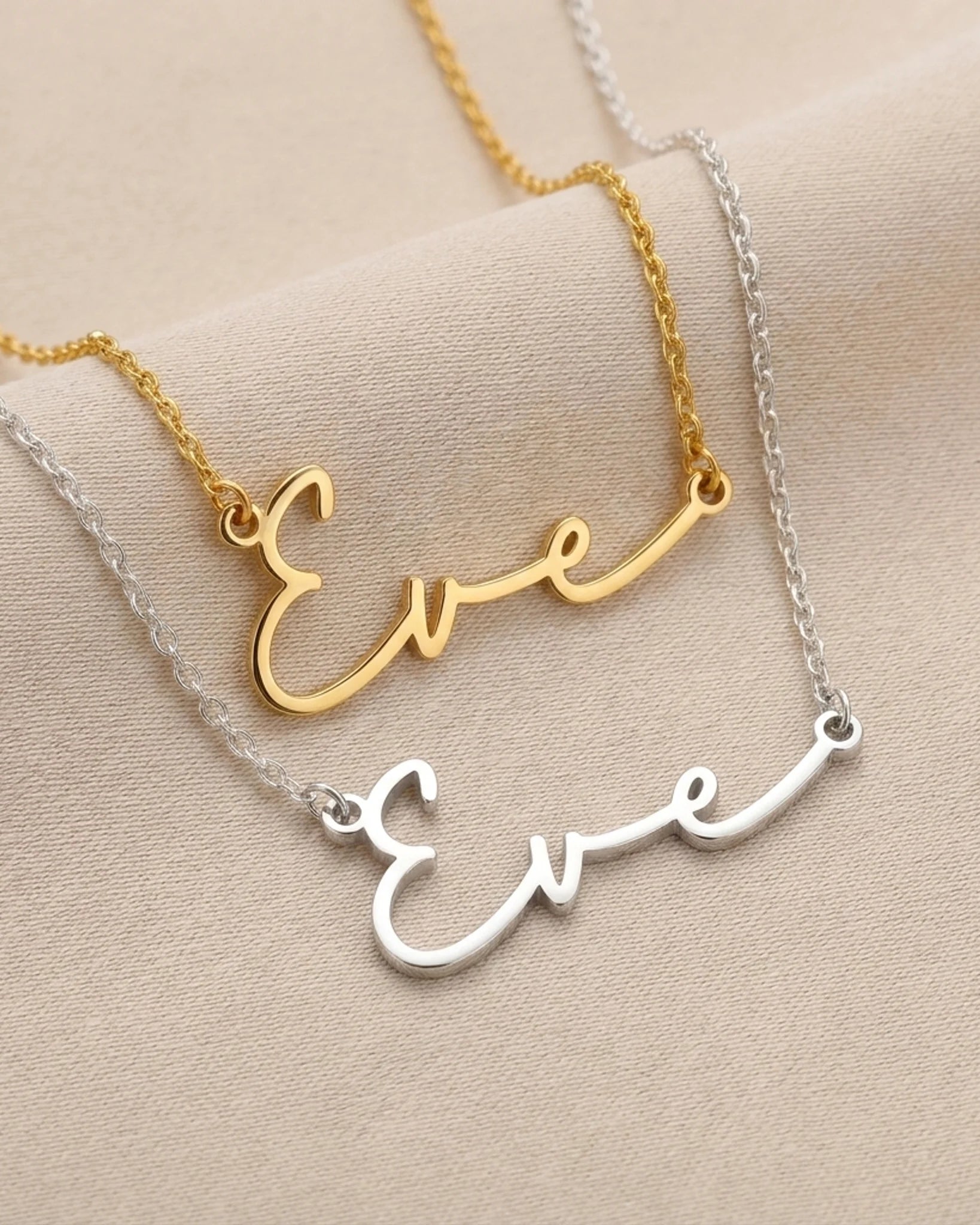 Eve Name Necklace | 18ct Gold, Silver & Vermeil | Ready to Ship