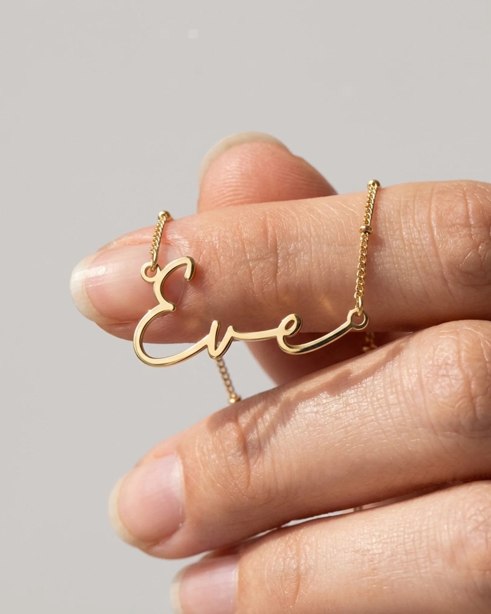 Eve Name Necklace | 18ct Gold, Silver & Vermeil | Ready to Ship