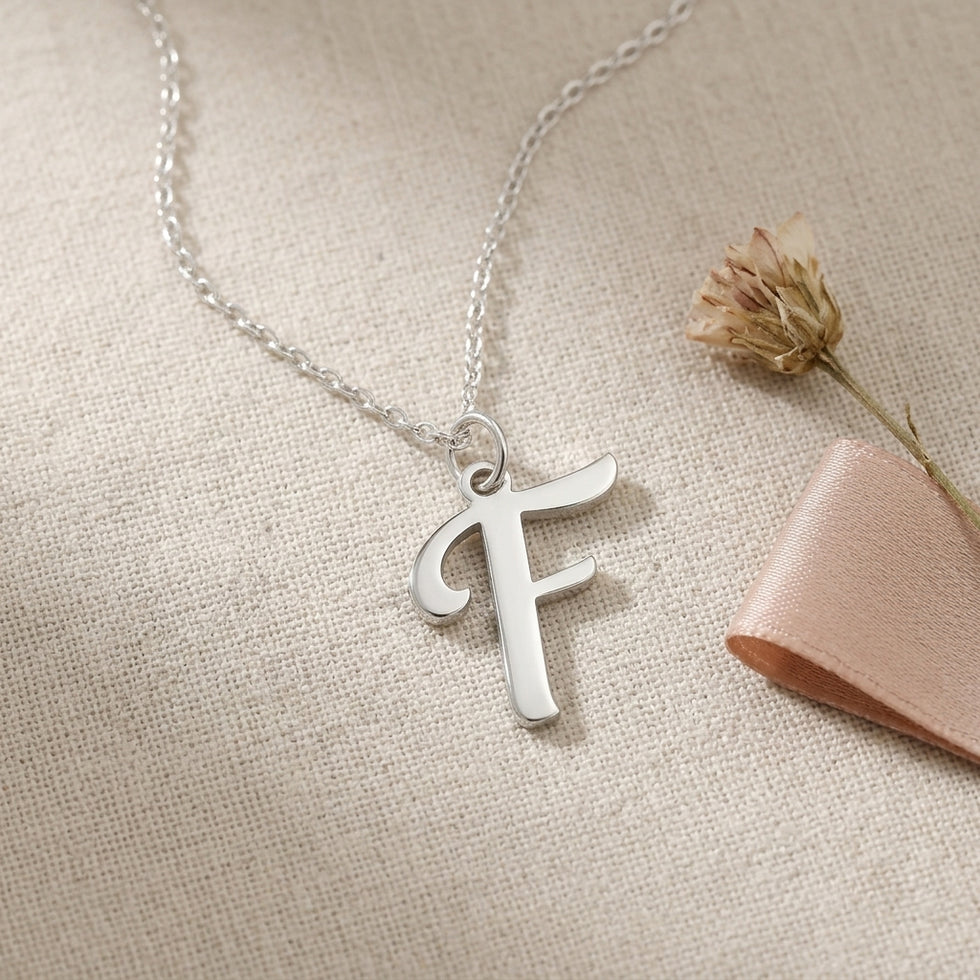 F Initial Necklace