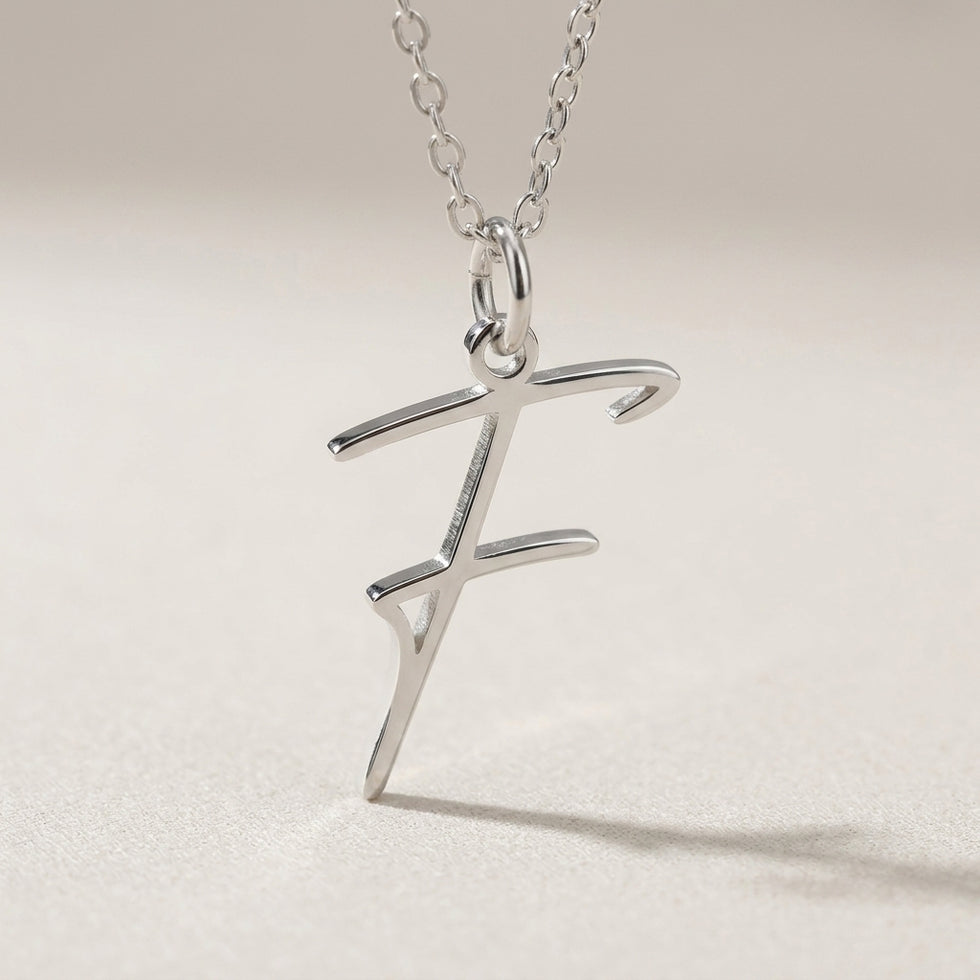F Initial Necklace