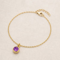 Pulsera con la piedra natal de febrero