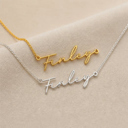 Finley Name Necklace | 18ct Gold, Silver & Vermeil | Ready to Ship