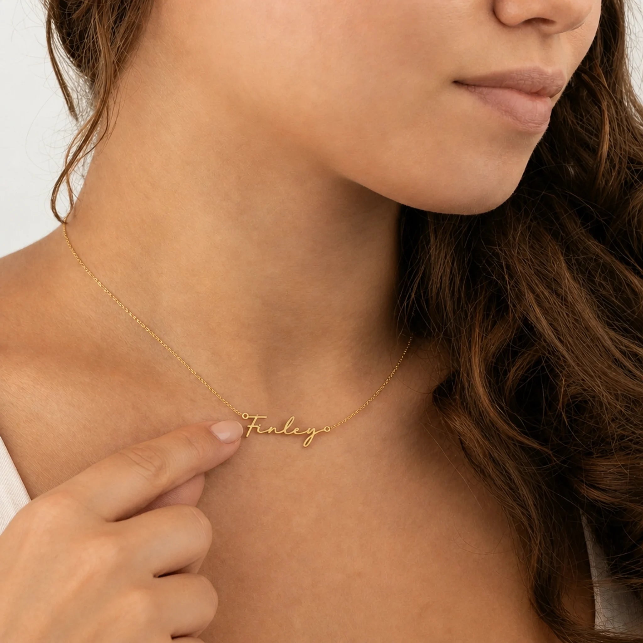 Finley Name Necklace | 18ct Gold, Silver & Vermeil | Ready to Ship