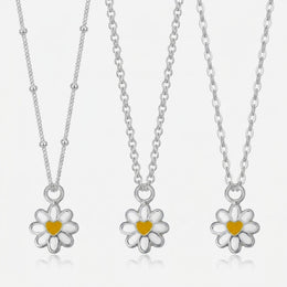 Flower Charm Necklace & Bracelet