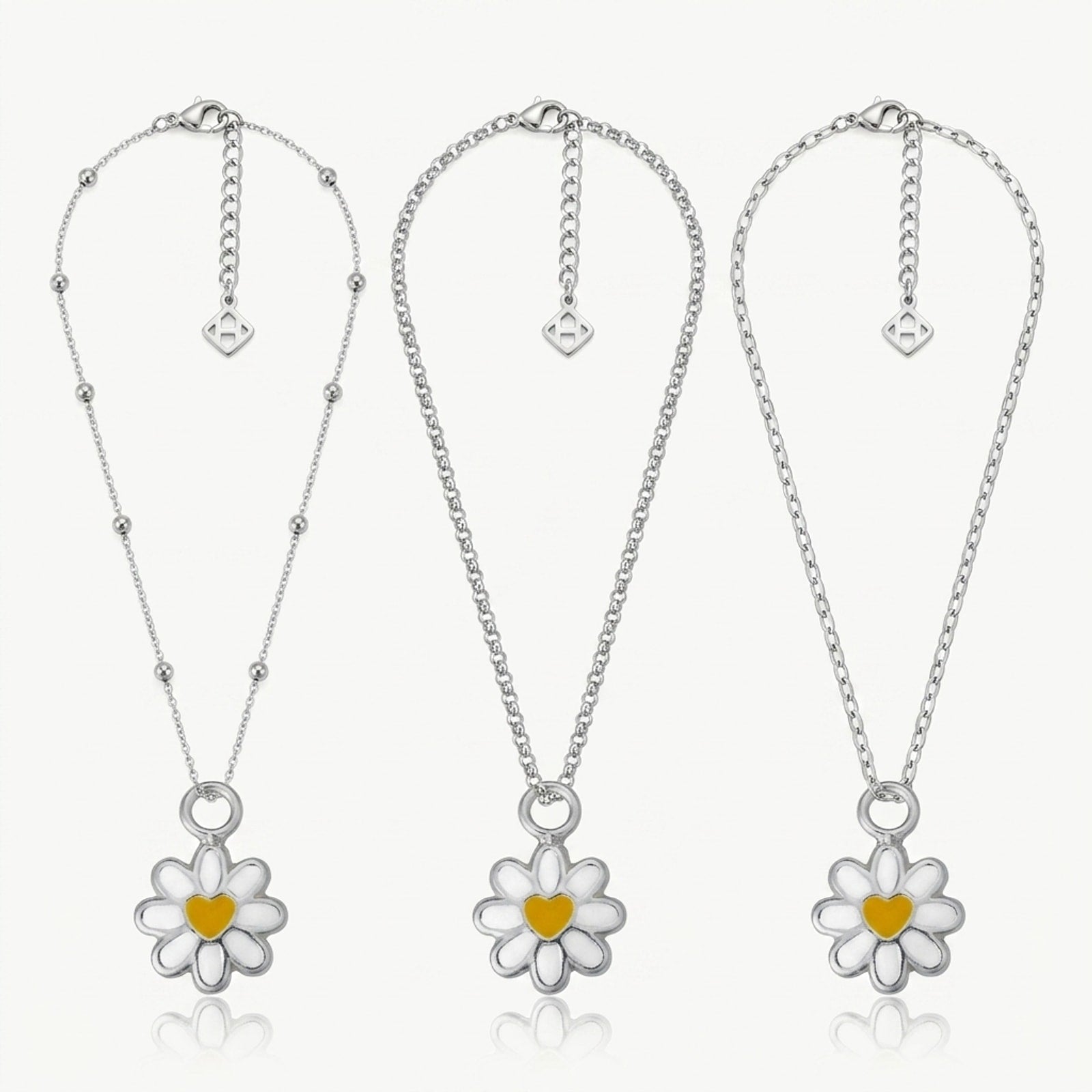 Flower Charm Necklace & Bracelet