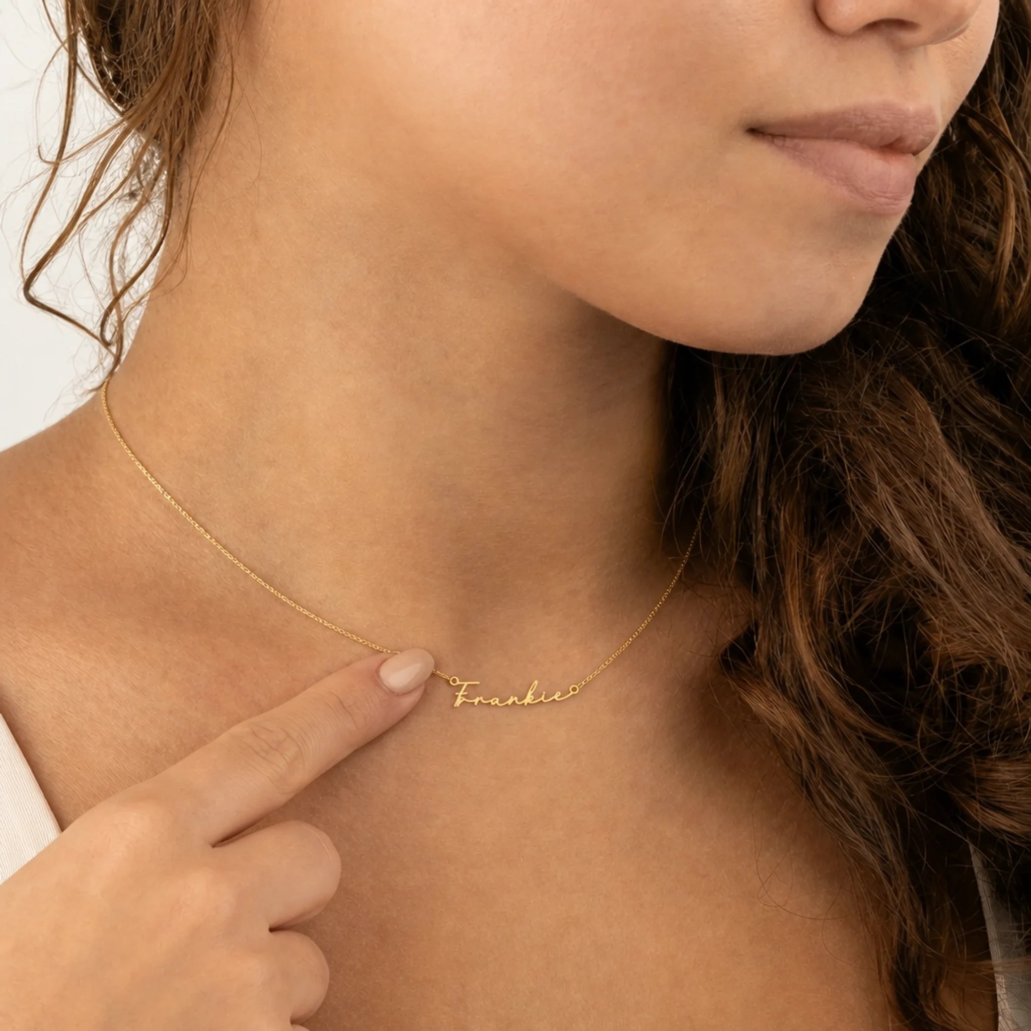 Frankie Name Necklace | 18ct Gold, Silver & Vermeil | Ready to Ship