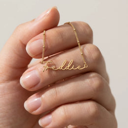 Freddie Name Necklace | 18ct Gold, Silver & Vermeil | Ready to Ship