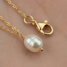 Tiny Freshwater Pearl Necklace – Satellite, Belcher or Anchor Chain Styles