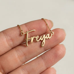 Freya Name Necklace | 18ct Gold, Silver & Vermeil | Ready to Ship