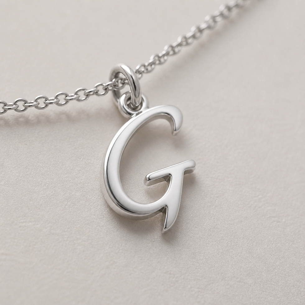 G Bracelet | Initial & Letter G Charm, Gold & Silver