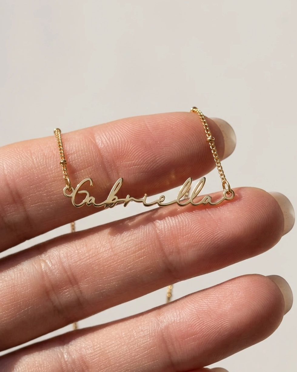 Gabriella Name Necklace | 18ct Gold, Silver & Vermeil | Ready to Ship
