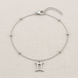 Gemini Zodiac Bracelet | Star Sign Charm, Gold & Silver