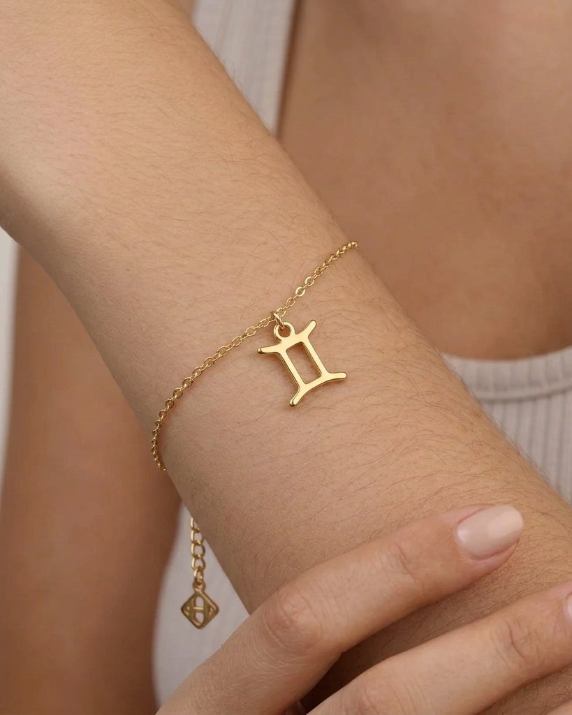 Gemini Zodiac Bracelet | Star Sign Charm, Gold & Silver