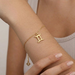Gemini Zodiac Bracelet | Star Sign Charm, Gold & Silver