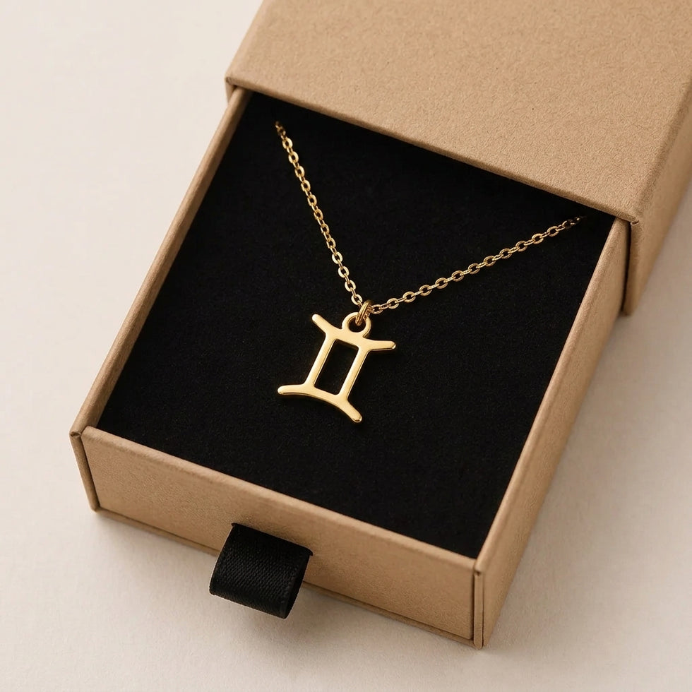 Collier Gémeaux | Pendentif signe astrologique, or et argent