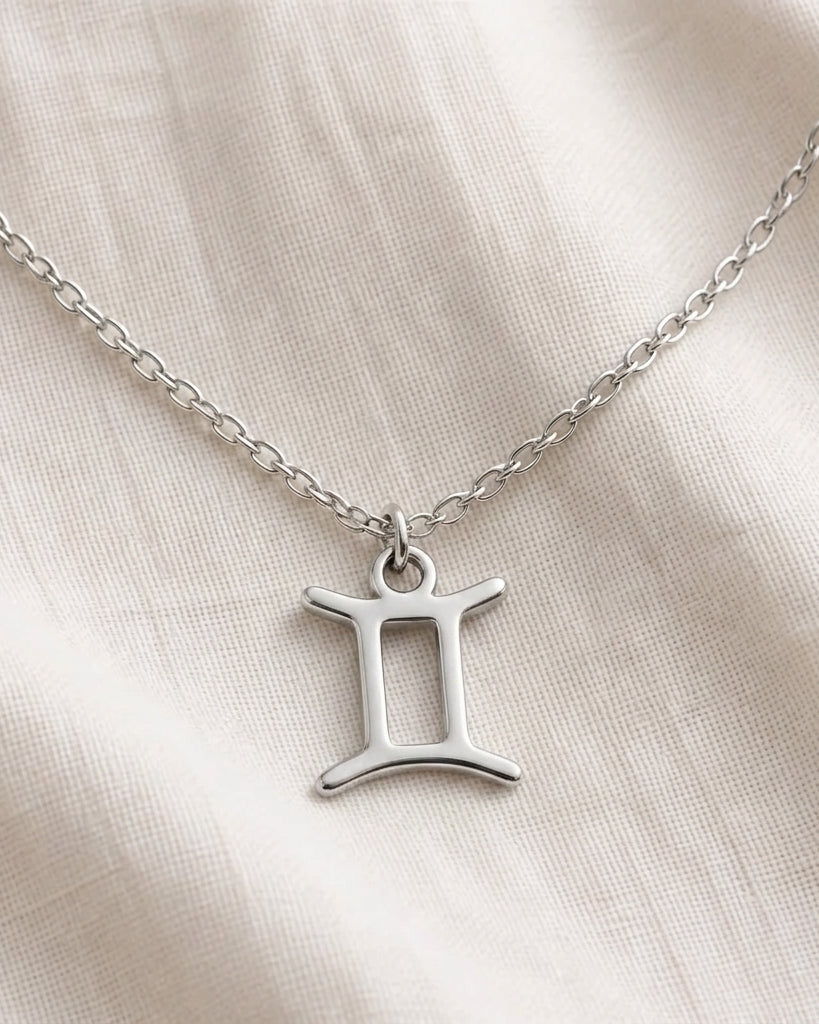 Gemini Zodiac Necklace | Star Sign Pendant, Gold & Silver