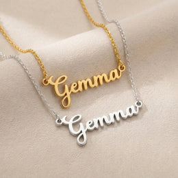 Gemma Name Necklace | 18ct Gold, Silver & Vermeil | Ready to Ship