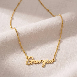 Georgia Name Necklace | 18ct Gold, Silver & Vermeil | Ready to Ship