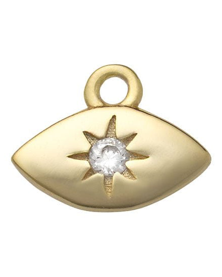 Charm Gold Evil Eye Premium Charm Gigi & Maple Gold Evil Eye Charm – Symbolic Pendant in 18ct Gold