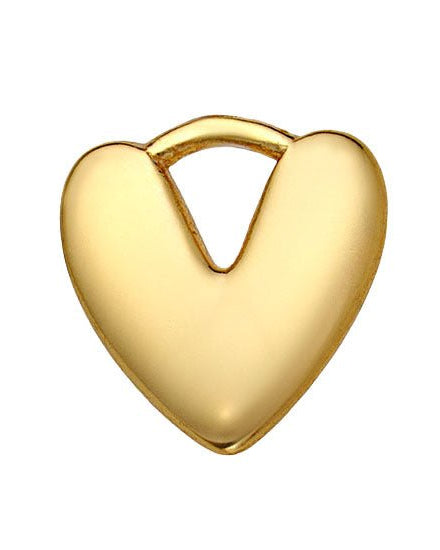Charm Gold Puffy Heart Premium Charm Gigi & Maple Gold Puffy Heart Charm – 18ct Gold Pendant for Necklaces & Bracelets