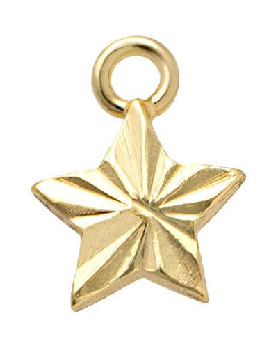 Charm Gold Star Premium Charm Gigi & Maple Gold Star Charm – 18ct Gold Pendant for Necklaces & Bracelets
