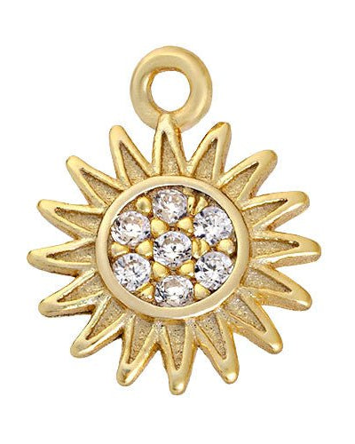 Charm Gold Sunlight Premium Charm Gigi & Maple Silver Sunlight Charm – Sterling Silver Sunburst Pendant with Crystals