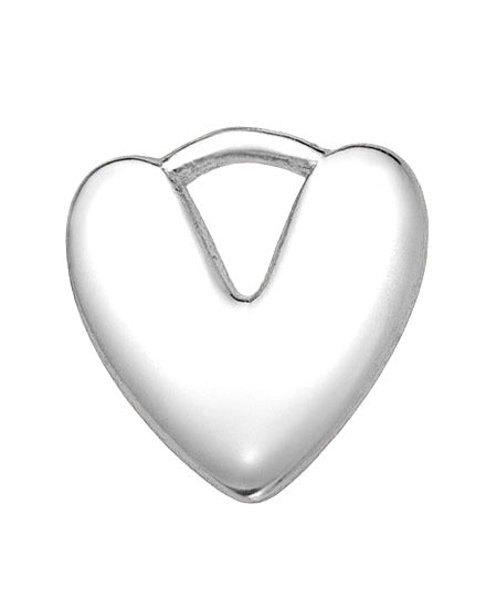 Charm Silver Puffy Heart Premium Charm Gigi & Maple Silver Puffy Heart Charm – Sterling Silver Pendant for Jewellery