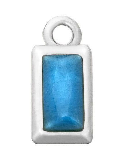 Charm Silver Turquoise Premium Charm Gigi & Maple Silver Turquoise Charm – Sterling Silver Pendant with Turquoise Gem