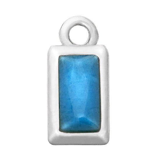 Charm Silver Turquoise Premium Charm Gigi & Maple Silver Turquoise Charm – Sterling Silver Pendant with Turquoise Gem