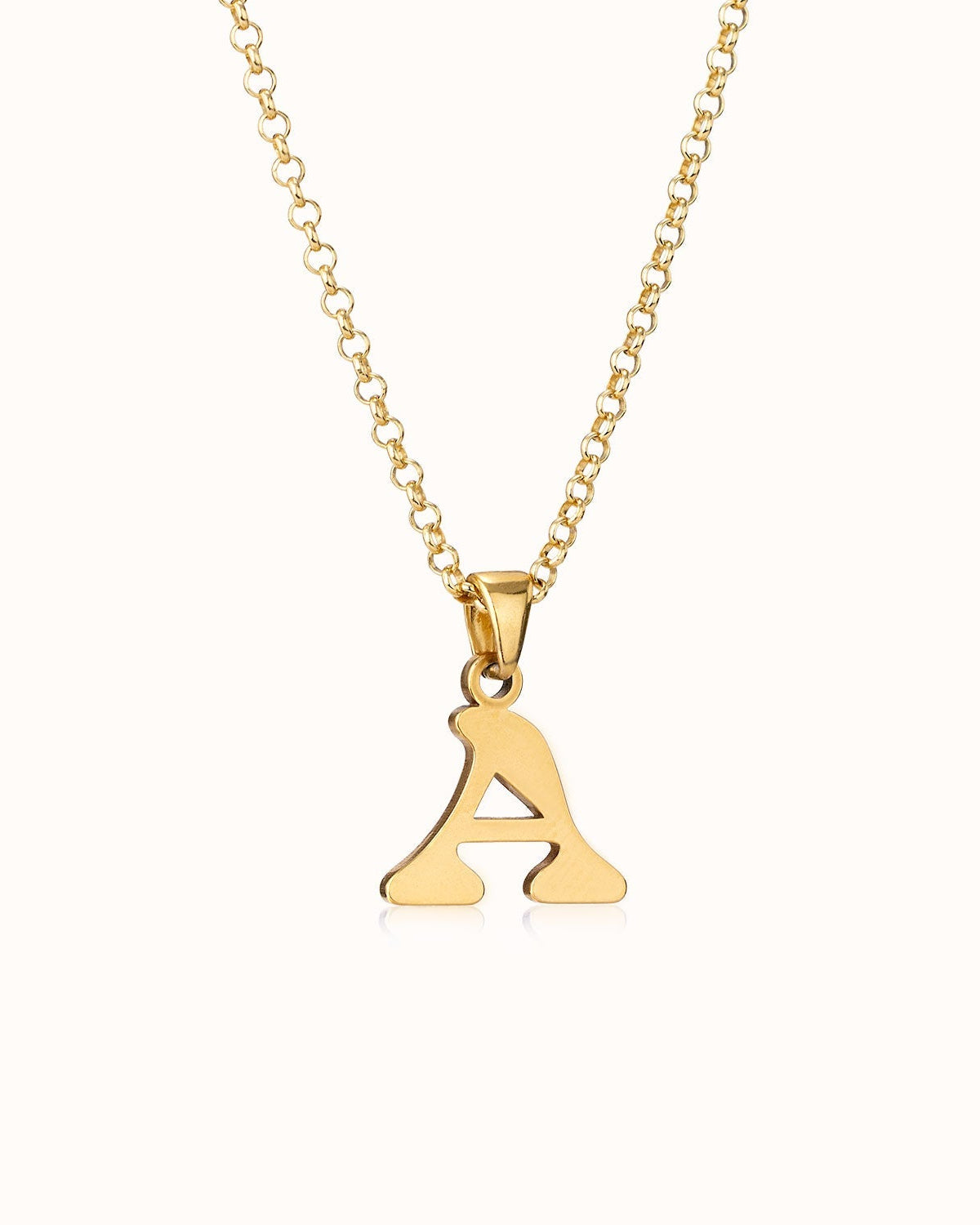 18ct Gold / Style 1 / 16–18" with 2" extender Necklace Custom Initial Necklace by G&M Gigi & Maple Custom Initial Necklace in Gold, Silver or Vermeil – Custom Letter Pendant by Gigi & Maple