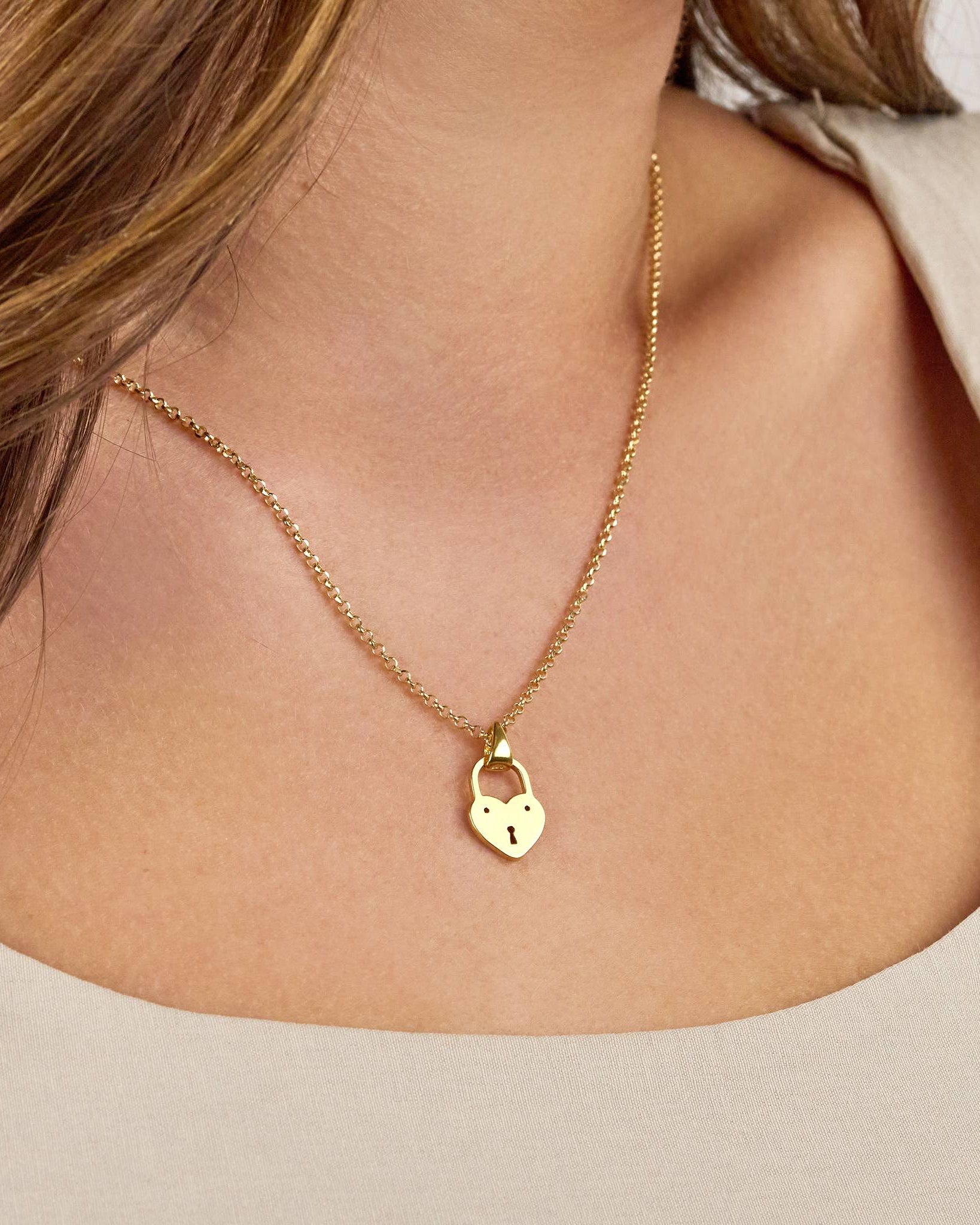 Gigi & Maple Necklace Heart Lock Pendant Necklace by G&M