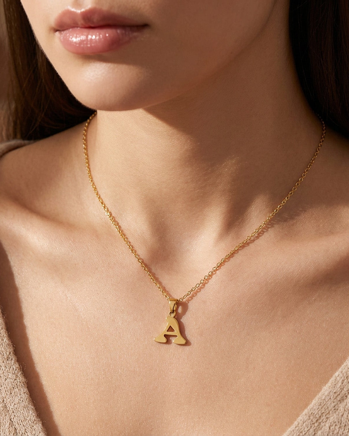 Necklace Custom Initial Necklace by G&M Gigi & Maple Custom Initial Necklace in Gold, Silver or Vermeil – Custom Letter Pendant by Gigi & Maple