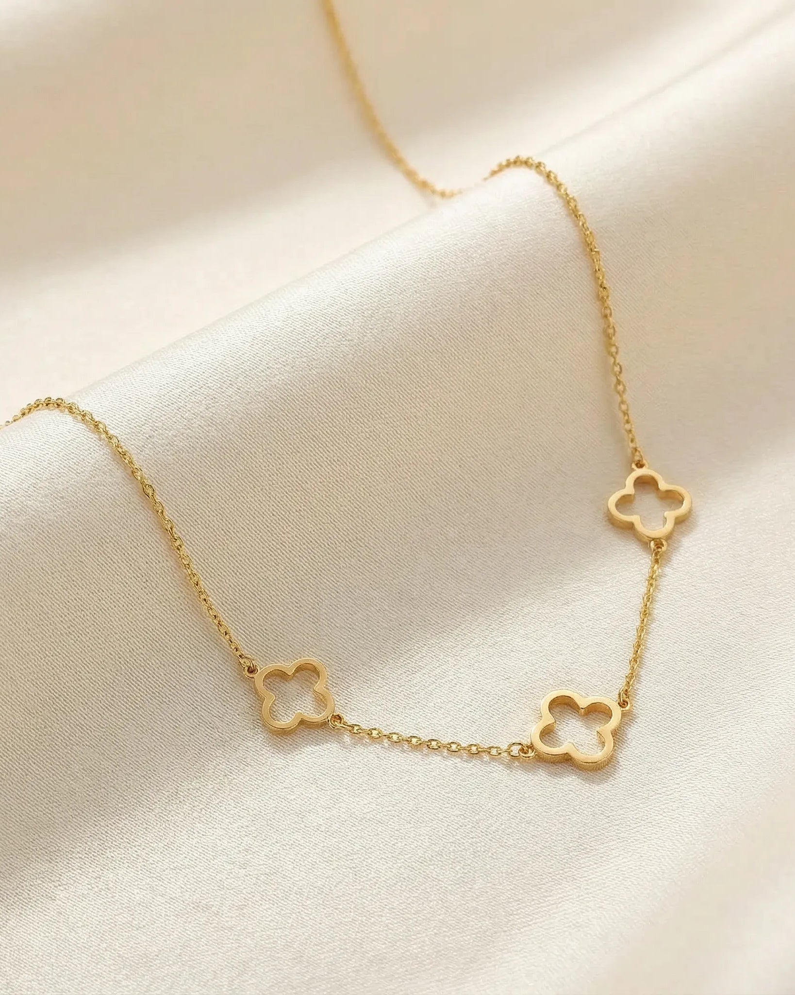 Necklace Multi Clover Necklace by G&M Gigi & Maple Multi Clover in Vermeil, Gold or Silver – Delicate Four Leaf Clover Necklace by Gigi & Maple