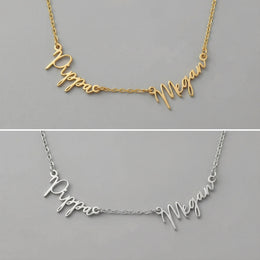 Personalised Multi-Name Necklace – 1 to 5 Custom Names in Gold, Silver or Vermeil by Gigi & Maple