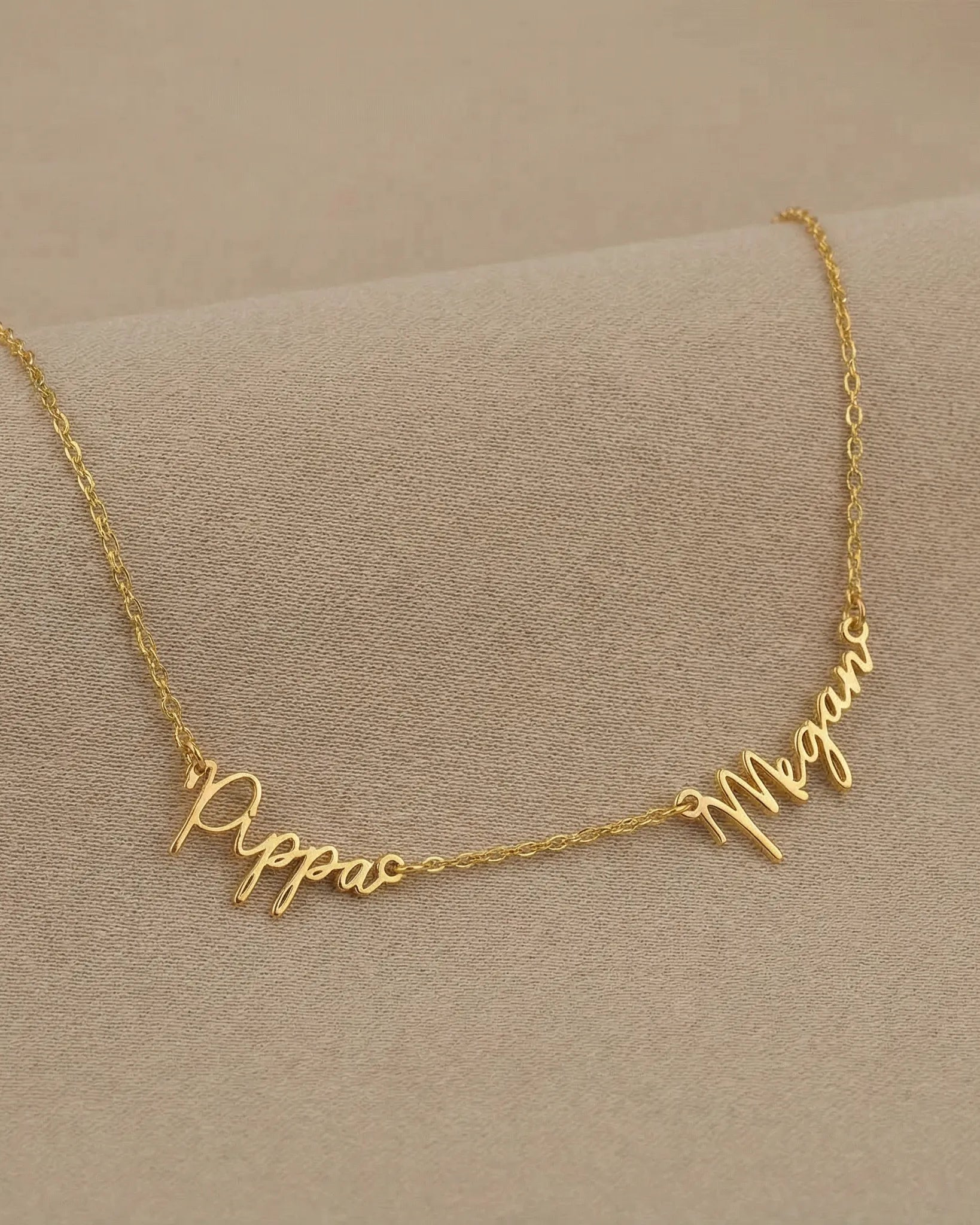 Necklace Multi Name Necklace by G&M Gigi & Maple Personalised Multi-Name Necklace – 1 to 5 Custom Names in Gold, Silver or Vermeil by Gigi & Maple