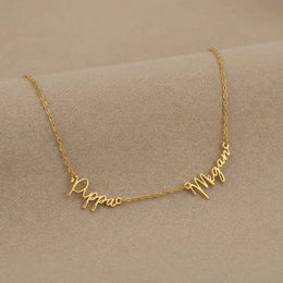 Personalised Multi-Name Necklace – 1 to 5 Custom Names in Gold, Silver or Vermeil by Gigi & Maple