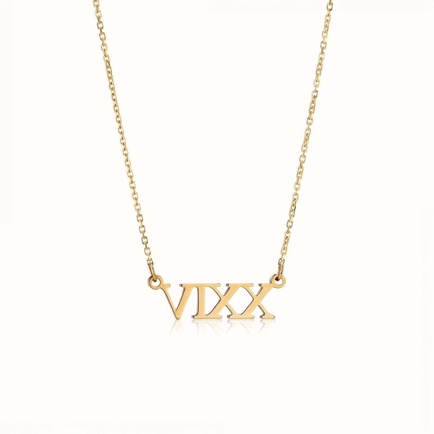 Necklace Roman Numeral Necklace by G&M Gigi & Maple Custom Roman Numeral Necklace in Gold or Silver – Personalised Date Necklace – Gigi & Maple
