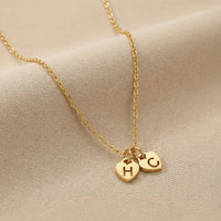 Two Heart Initial Necklace by G&M