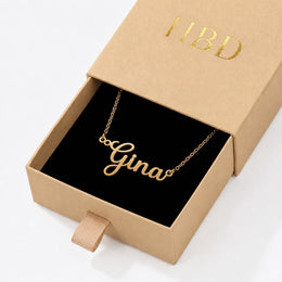 Gina Name Necklace | 18ct Gold, Silver & Vermeil | Ready to Ship