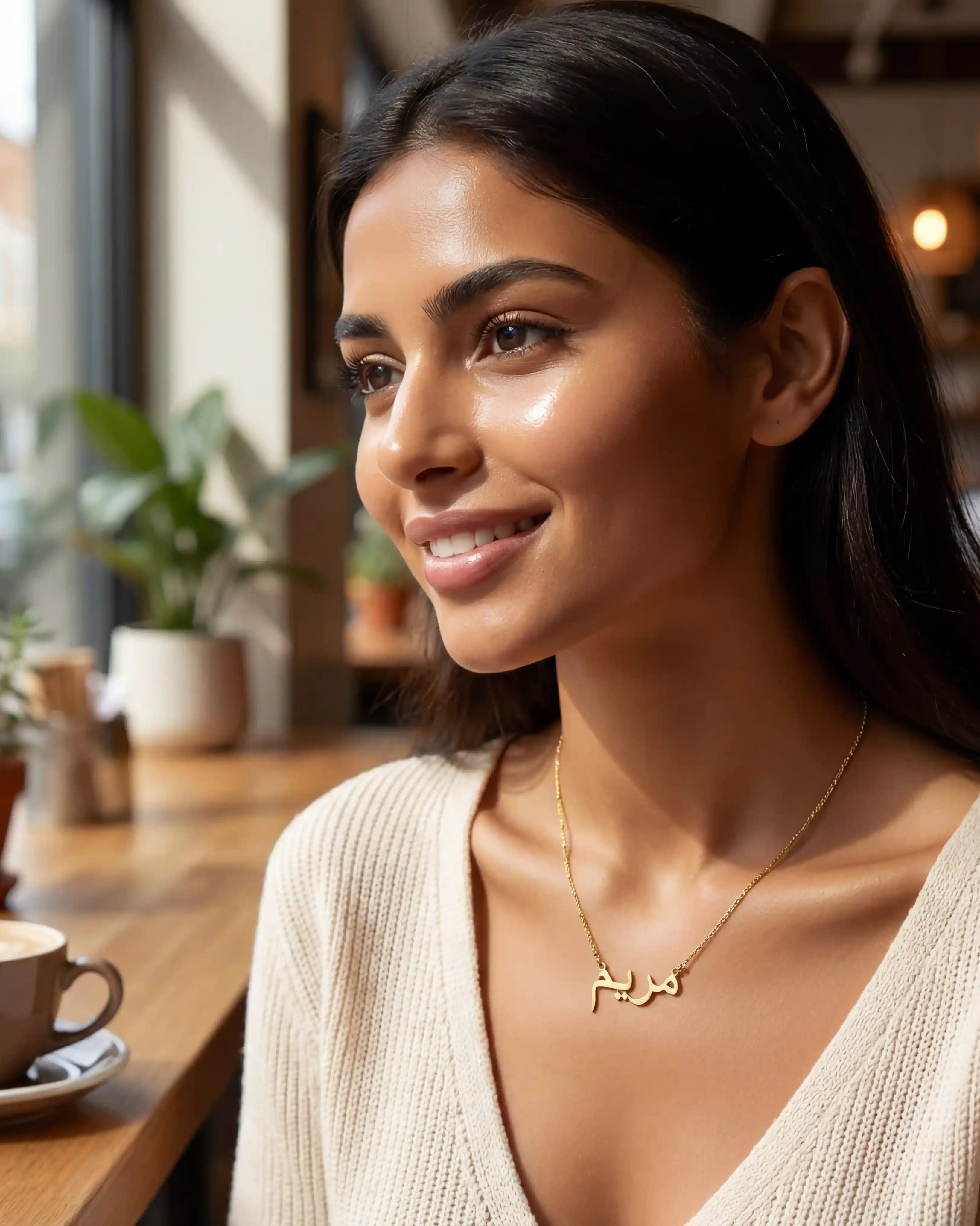 Personalised Arabic & Urdu Name Necklace | Gold & Silver