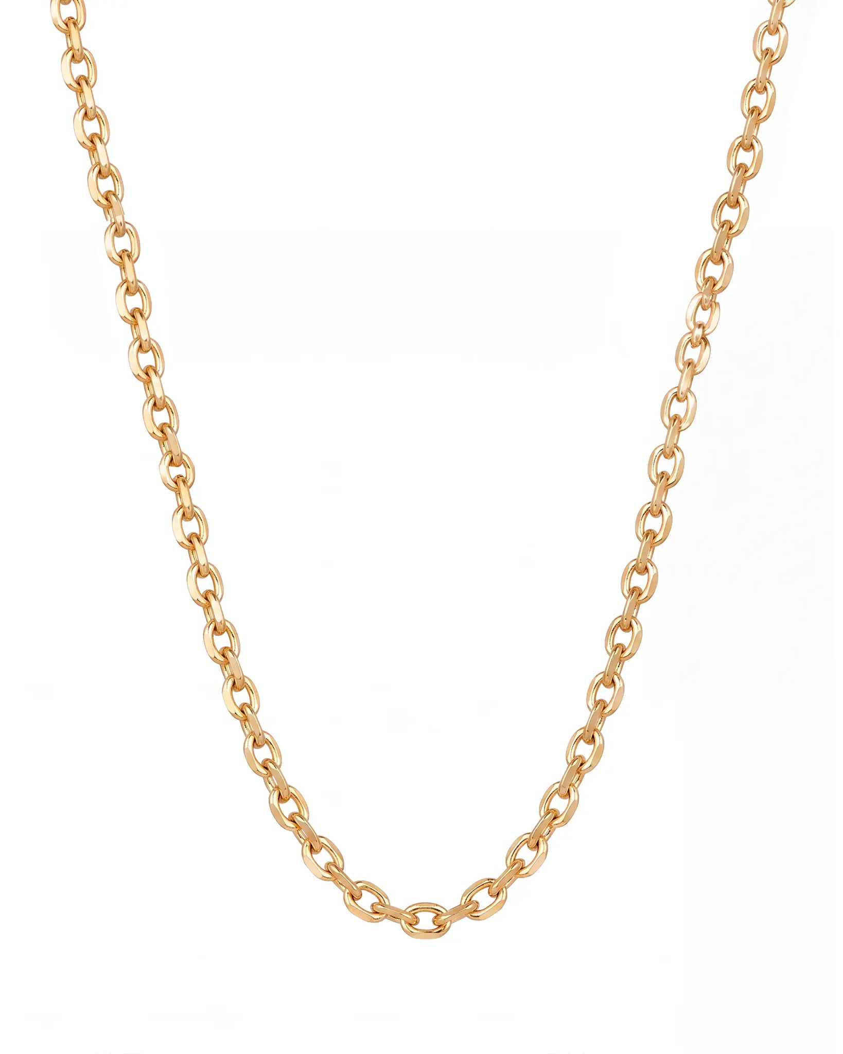 Anchor Chain Necklace in 18ct Gold or Sterling Silver – 14" to 20" Sizes
