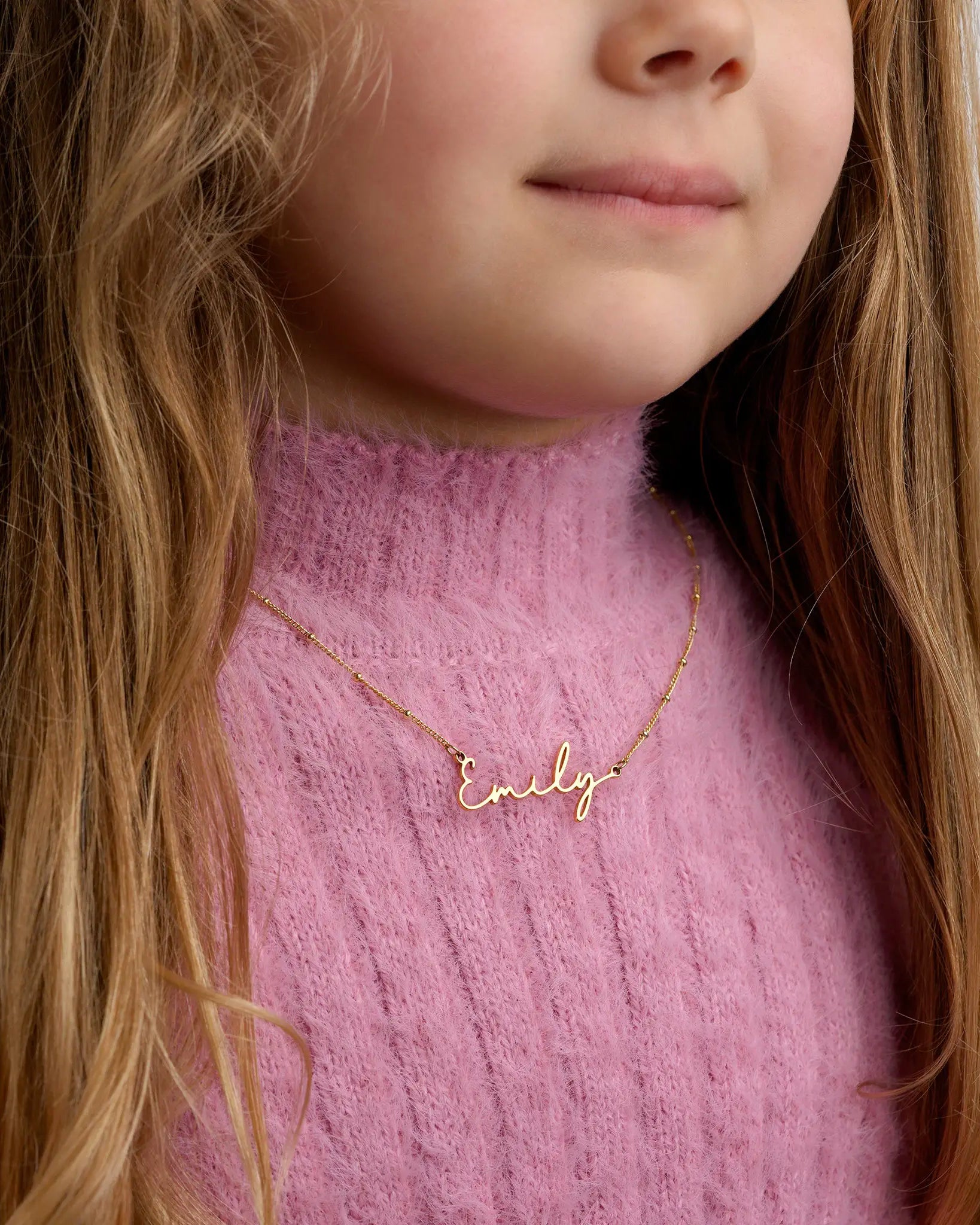 Kids Name Necklace – Personalised Children’s Jewellery in Silver or Gold – Font3