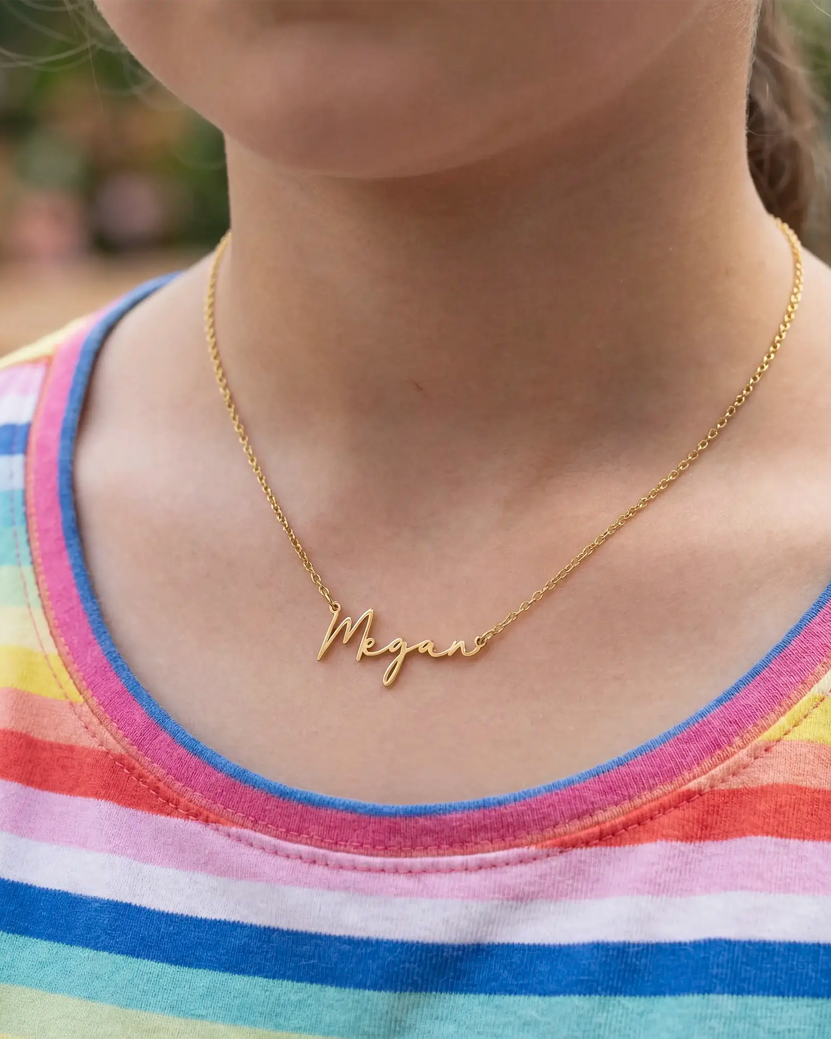 Kids Name Necklace – 9 Unique Designs & 200+ Charms – Waterproof, Hypoallergenic Children’s Jewellery Gift