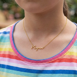 Kids Name Necklace – Personalised Children’s Jewellery in Silver or Gold – Font3