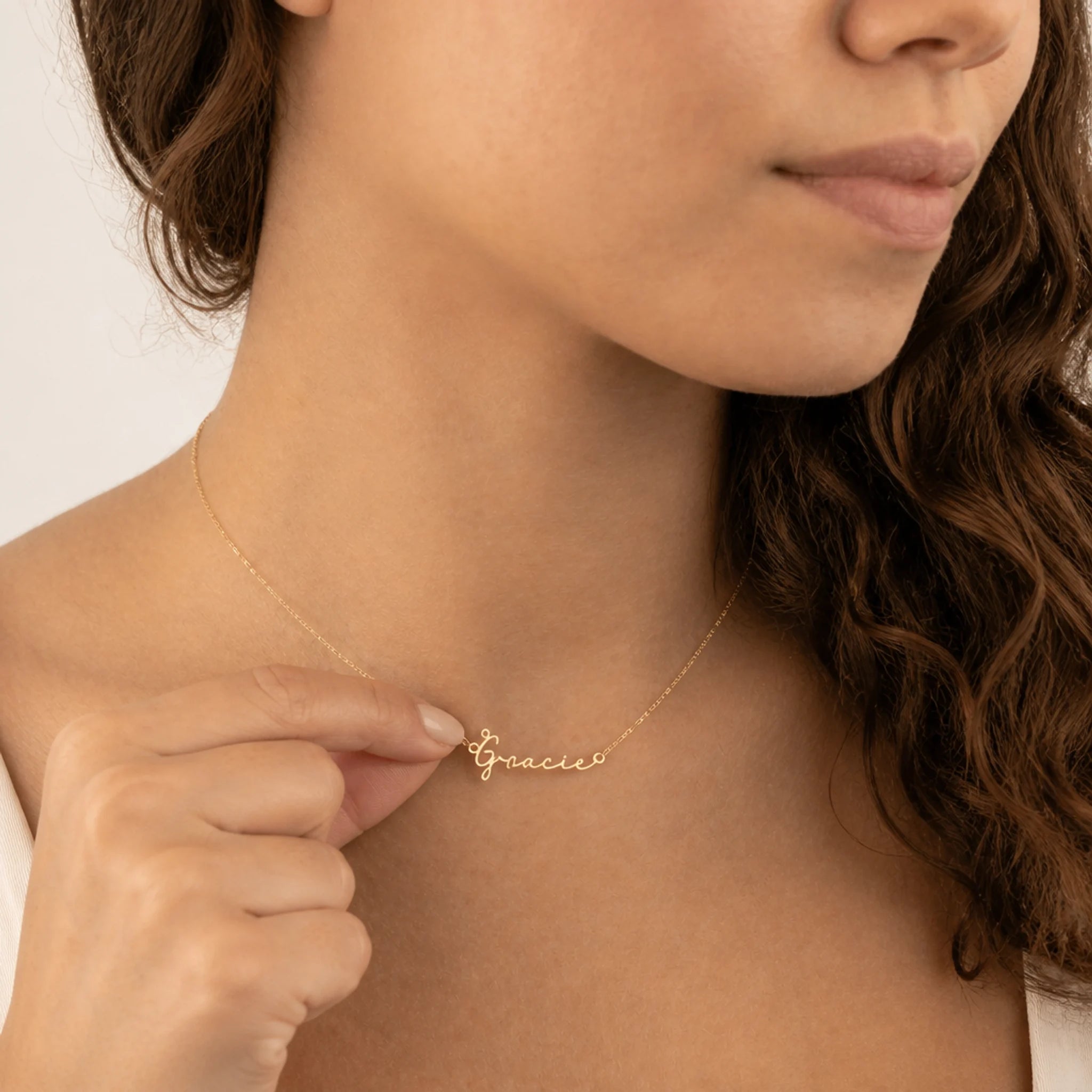 Gracie Name Necklace | 18ct Gold, Silver & Vermeil | Ready to Ship