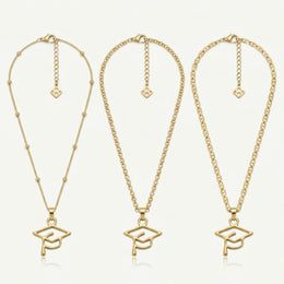 Graduation Cap Charm Necklace & Bracelet