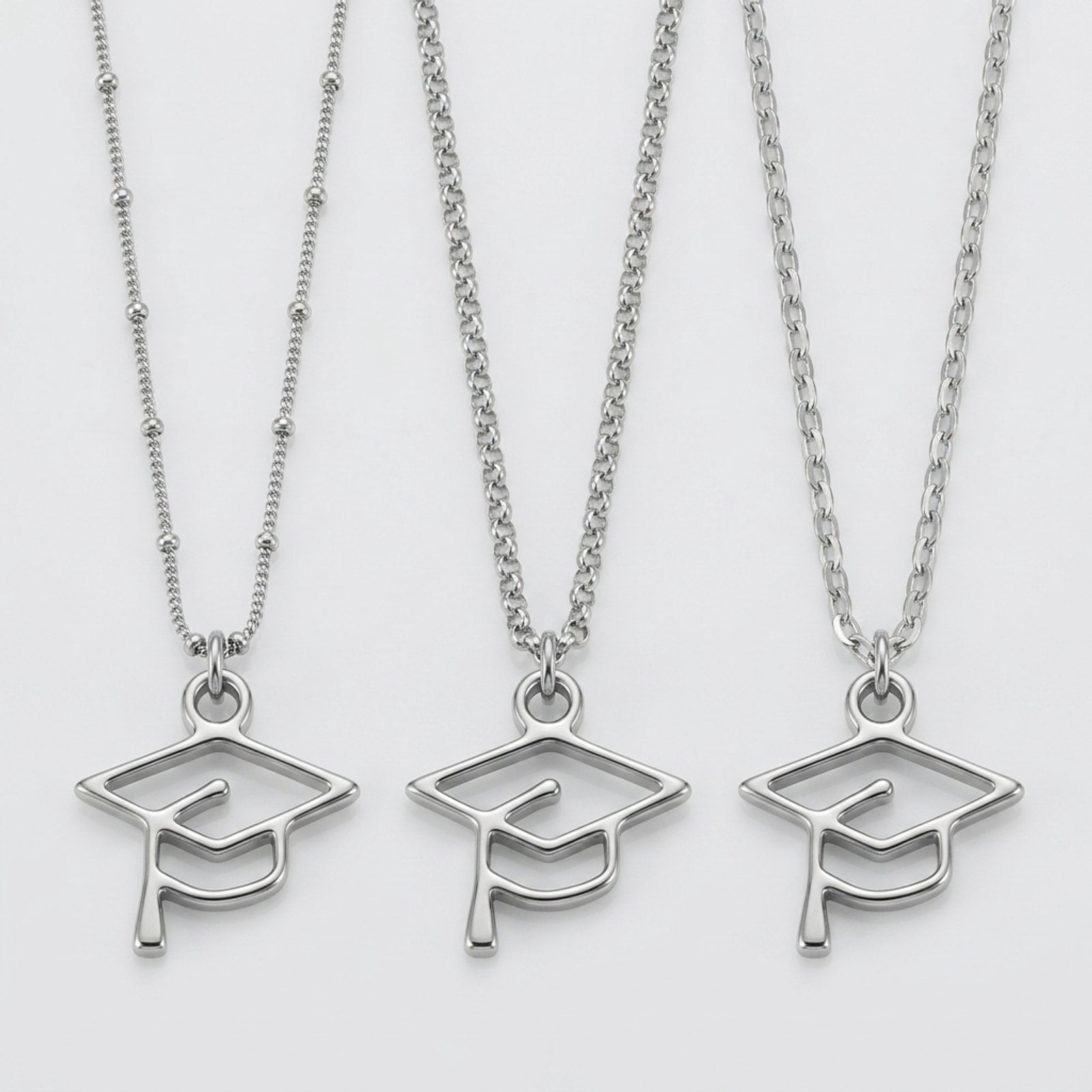 Graduation Cap Charm Necklace & Bracelet