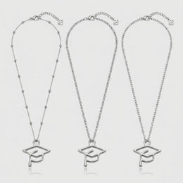 Graduation Cap Charm Necklace & Bracelet