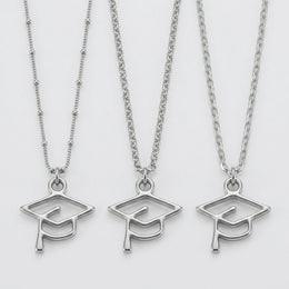 Graduation Cap Charm Necklace & Bracelet